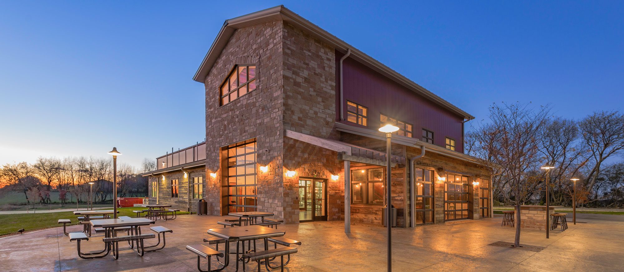 Exterior photo of Dancing Goat Distillery in Cambridge, Wisconsin